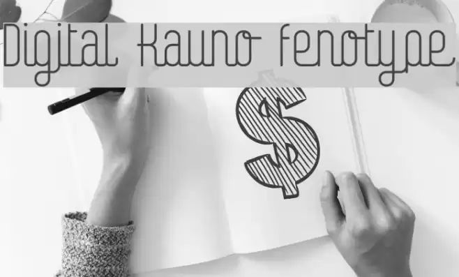 Digital Kauno fenotype フォント examples
