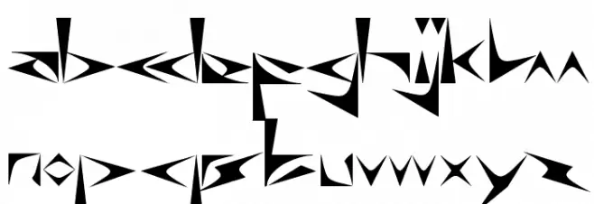 Digital Ninja Schriftart Kleinbuchstaben
