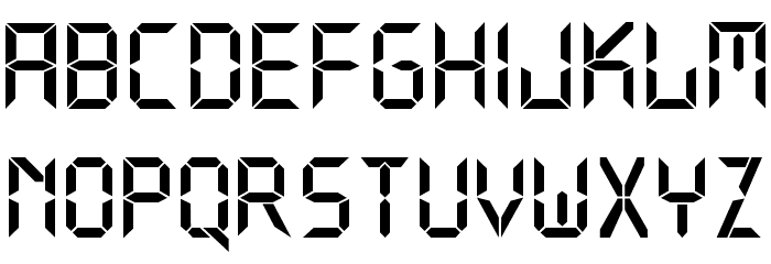Digital Normal Font LOWERCASE