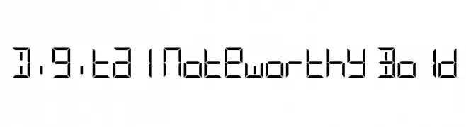 Digital Noteworthy Bold  Frei Schriftart Herunterladen