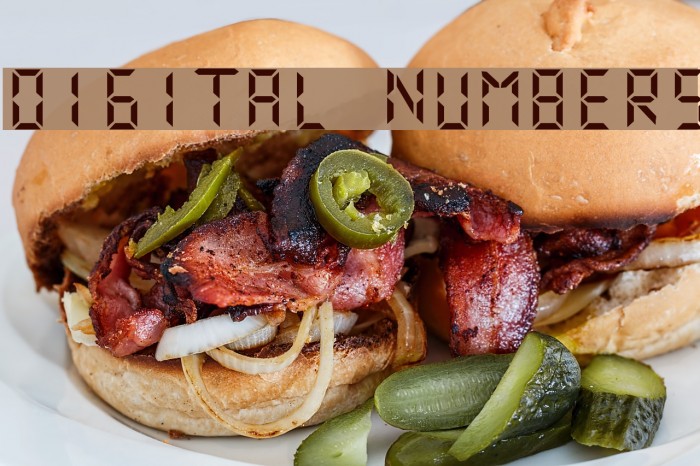 Digital Numbers Font examples
