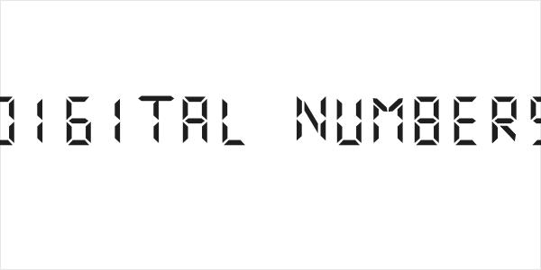 Digital Numbers Logo