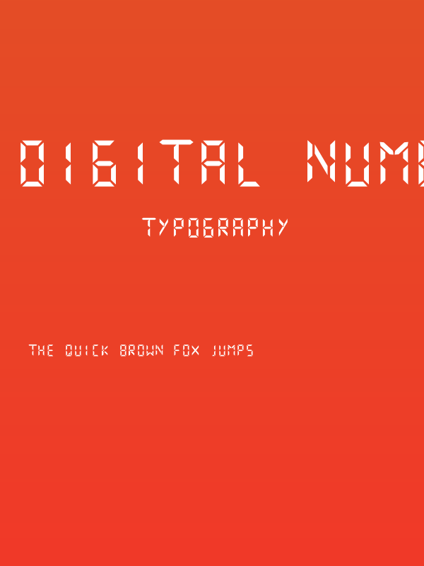 Digital Numbers Poster