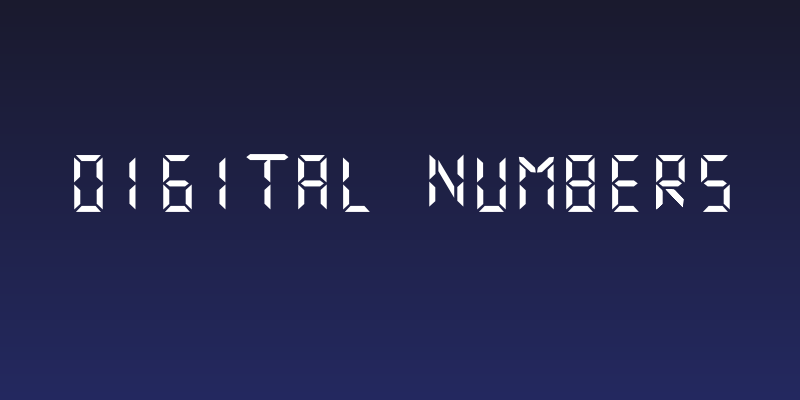 Digital Numbers Social Header
