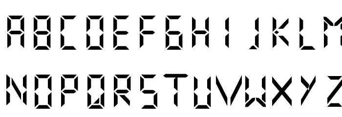 Digital Numbers Font LOWERCASE