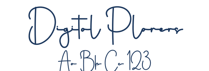 Digital Planers Font Preview