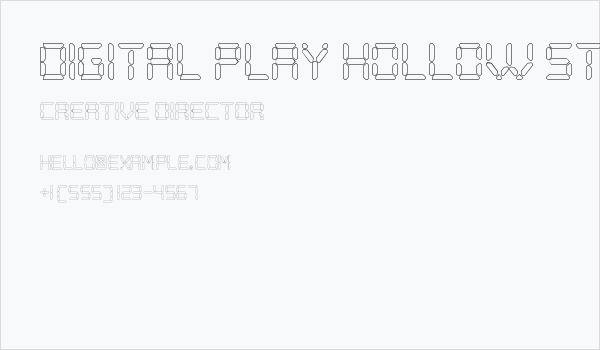 Digital Play Hollow St Business Card