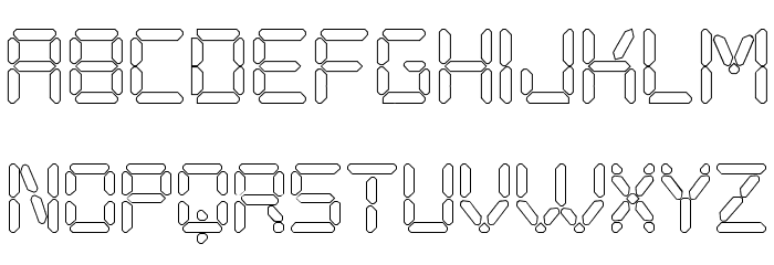 Digital Play Hollow St Font LOWERCASE