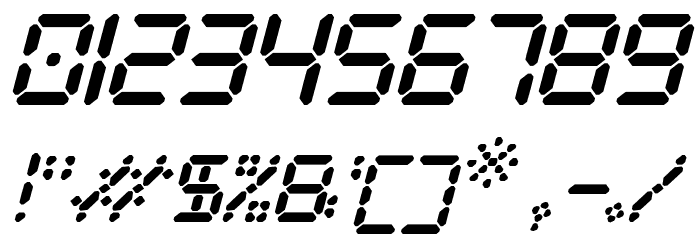 Digital Play Italic St Font OTHER CHARS