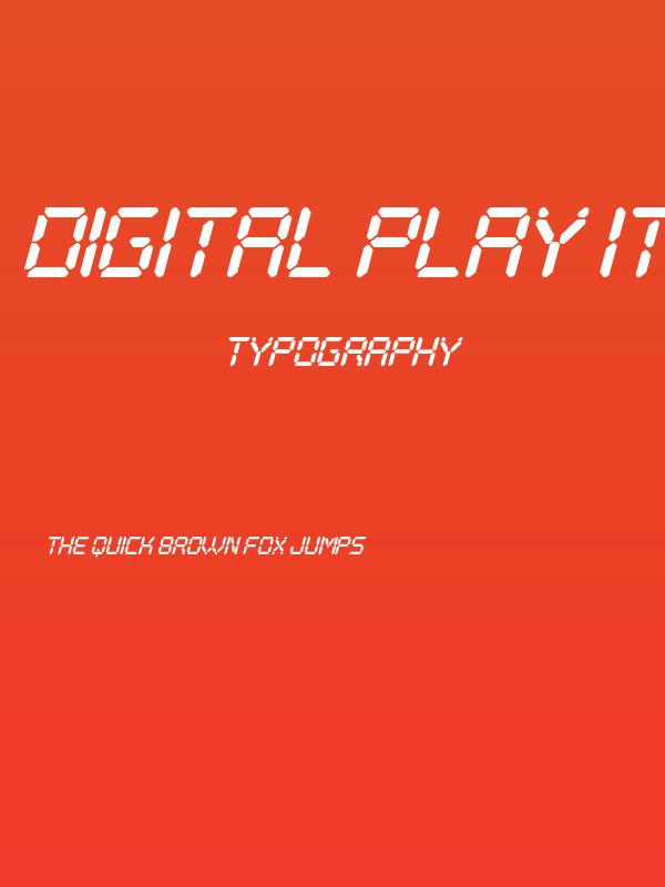 Digital Play Italic St Poster