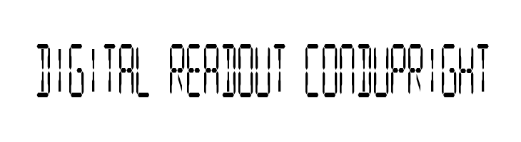 Digital Readout CondUpright Font