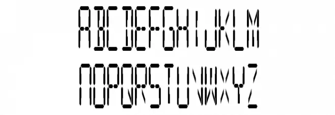 Digital Readout CondUpright フォント 大文字