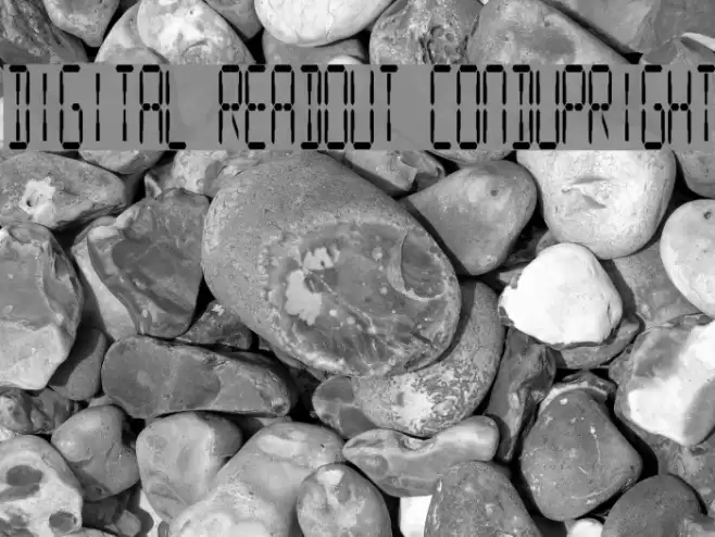 Digital Readout CondUpright 字体 examples
