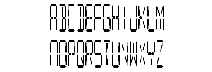 Digital Readout CondUpright Schriftart Kleinbuchstaben