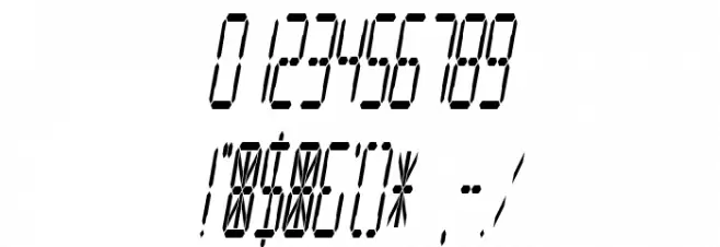 Digital Readout Condensed Font OTHER CHARS