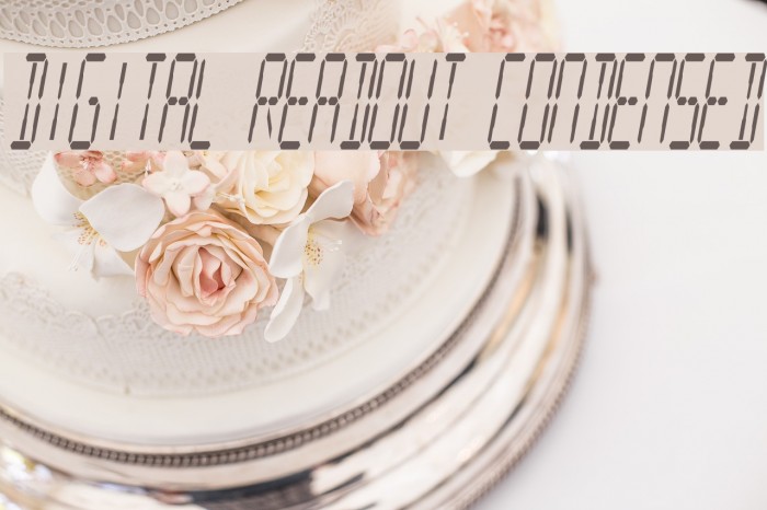 Digital Readout Condensed Font examples