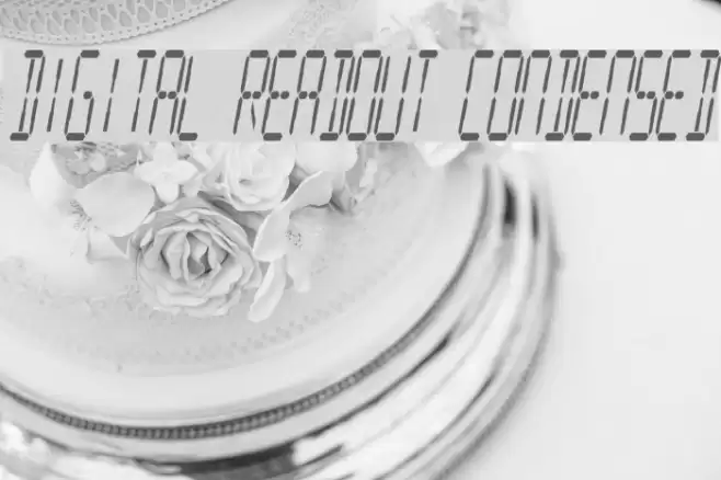 Digital Readout Condensed Font examples