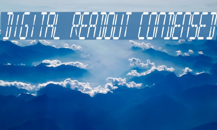 Digital Readout Condensed Font examples
