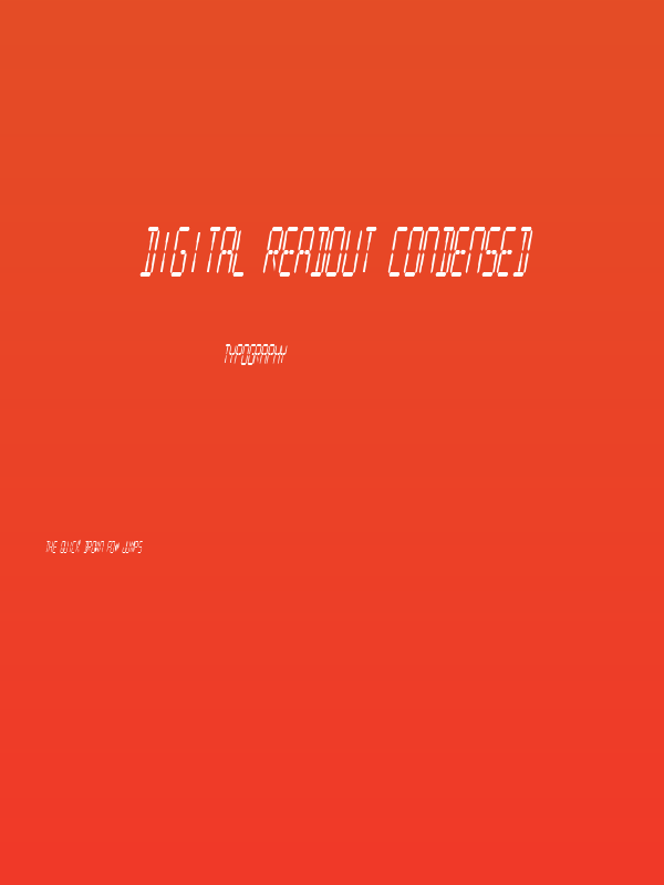 Digital Readout Condensed Poster