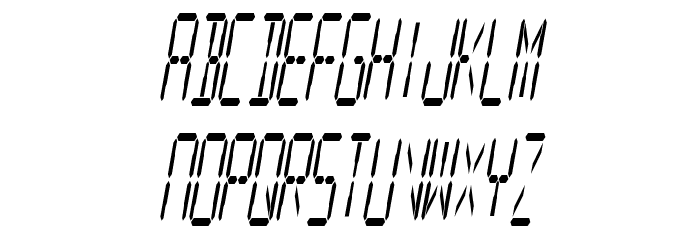 Digital Readout Condensed Font LOWERCASE