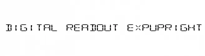 Digital Readout ExpUpright  Descarca Fonturi Gratis