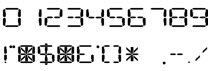 Digital Readout ExpUpright Font OTHER CHARS