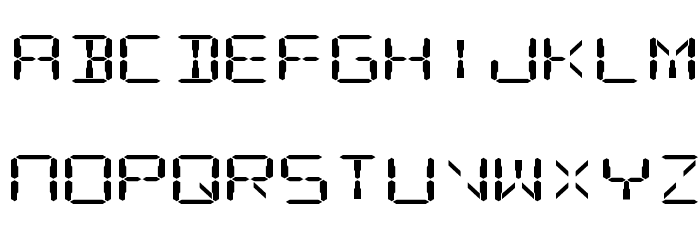 Digital Readout ExpUpright Font LOWERCASE