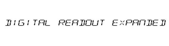 Digital Readout Expanded  Скачать бесплатные шрифты