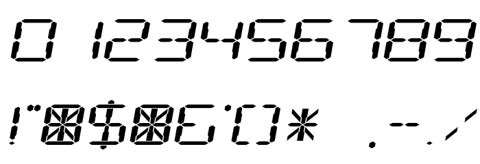 Digital Readout Expanded Font OTHER CHARS