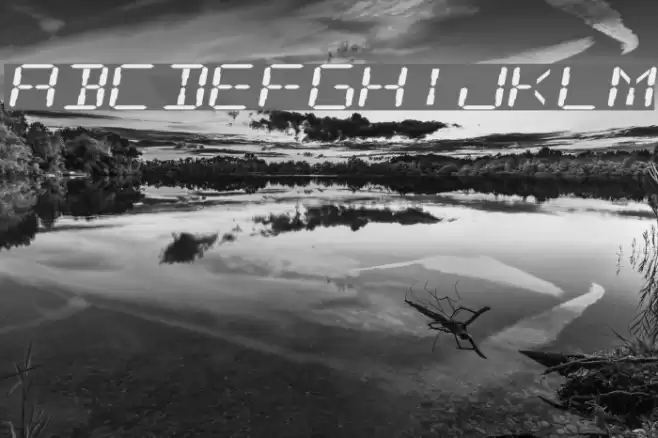 Digital Readout Expanded Font examples