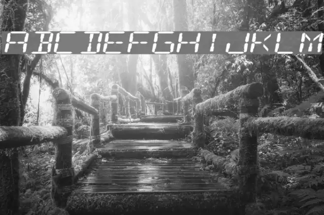 Digital Readout Expanded Font examples