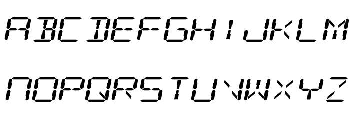 Digital Readout Expanded Font LOWERCASE