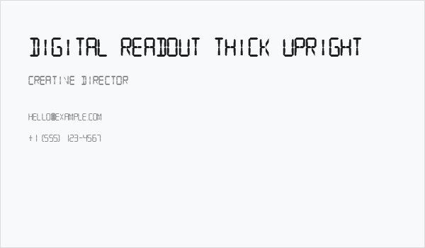 Digital Readout Thick Upright Business Card