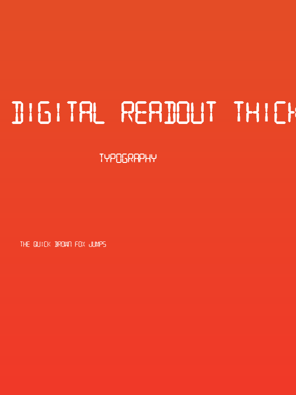 Digital Readout Thick Upright Poster
