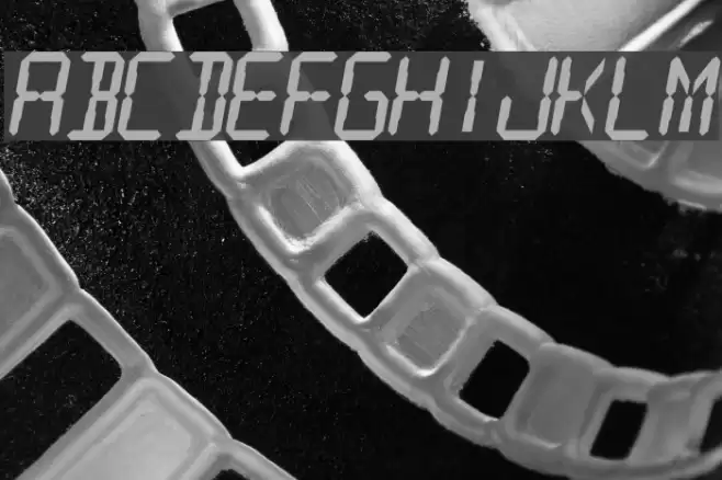 Digital Readout Thick Schriftart examples