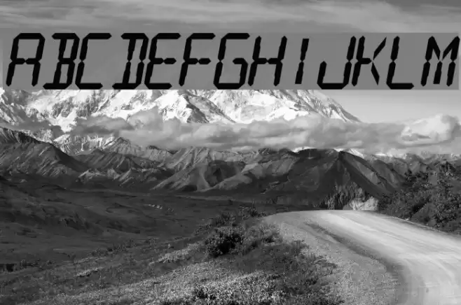 Digital Readout Thick Schriftart examples