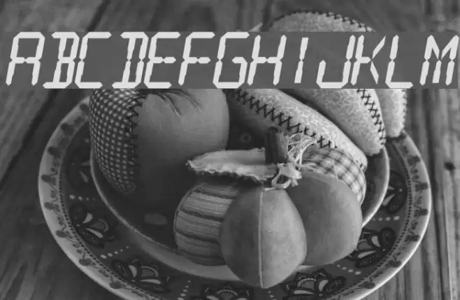 Digital Readout Thick Schriftart examples