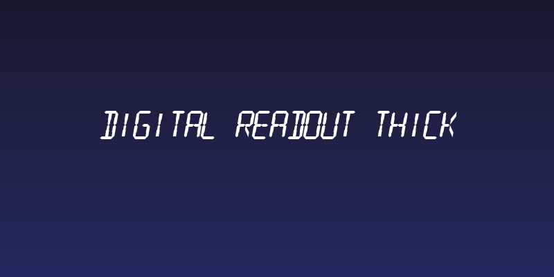 Digital Readout Thick Social Header