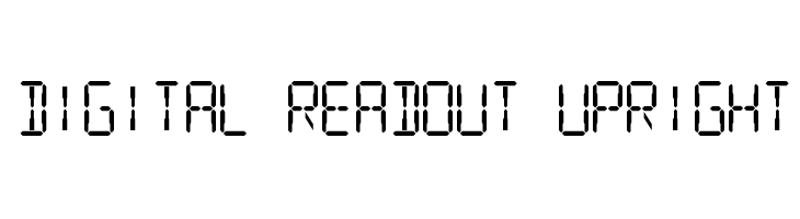 Digital Readout Upright Font