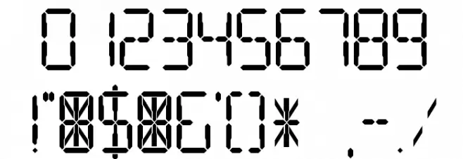 Digital Readout Upright Schriftart Anderer Schreiben