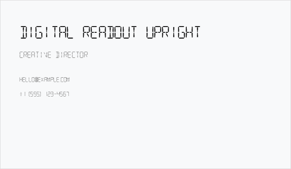 Digital Readout Upright Business Card