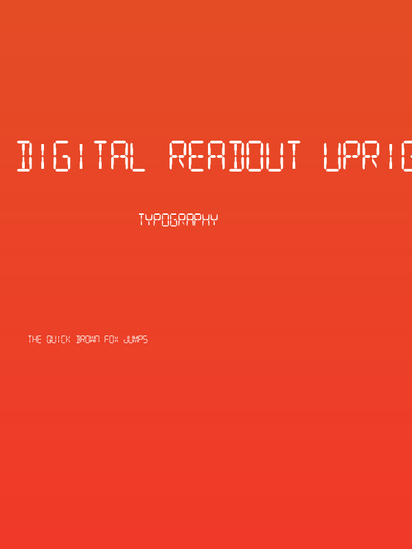 Digital Readout Upright Poster