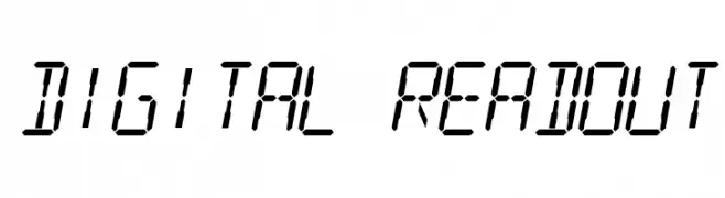 Digital Readout  フリーフォントのダウンロード