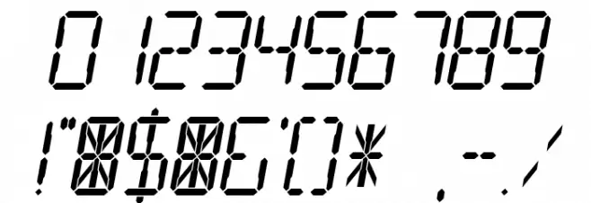 Digital Readout Шрифта ДРУГИЕ символов