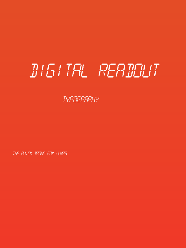 Digital Readout Poster