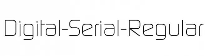 Digital-Serial-Regular  Скачать бесплатные шрифты