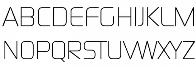 Digital-Serial-Regular フォント 大文字