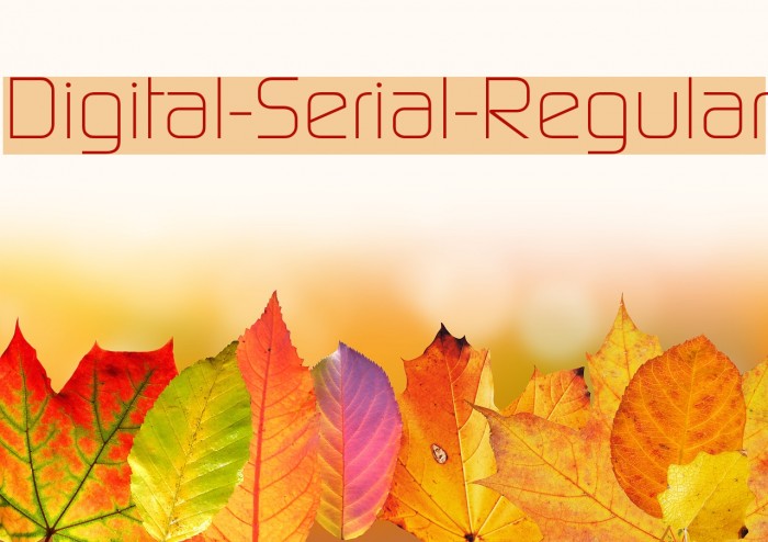 Digital-Serial-Regular Font examples