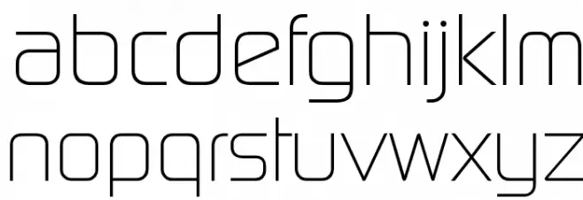 Digital-Serial-Regular フォント 小文字