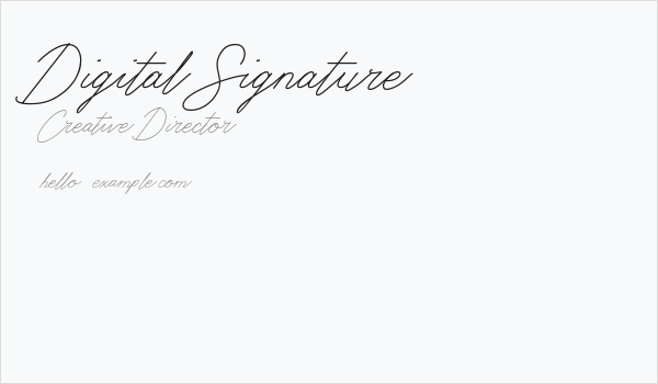 Digital Signature Business Card